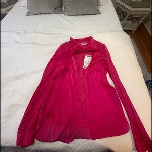 Zadig and Voltaire pink satin blouse- tags on